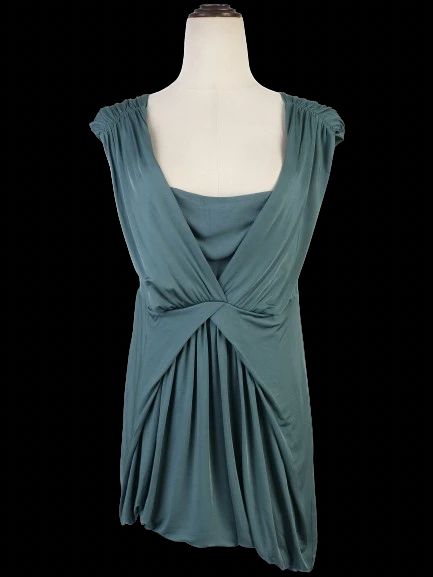 excellent liu jo green viscose short dress size m