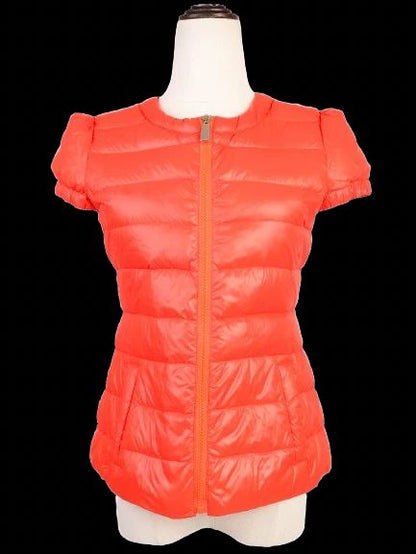 EXCELLENT Pinko Red Nylon Short-Sleeved Puffy Jacket Size S