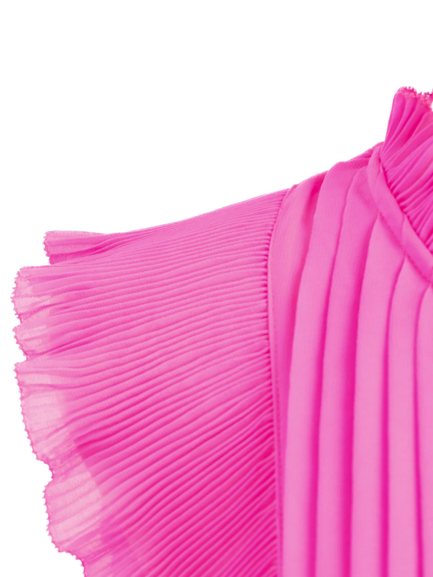 excellent self-portrait pink pleated dress with ruffled sleeves