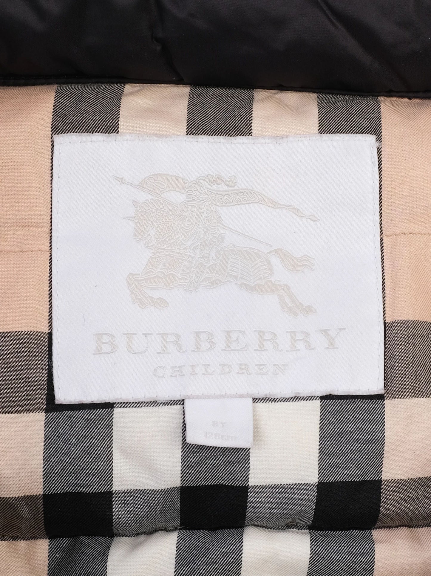 excellent burberry children black quilted hooded vest for kids