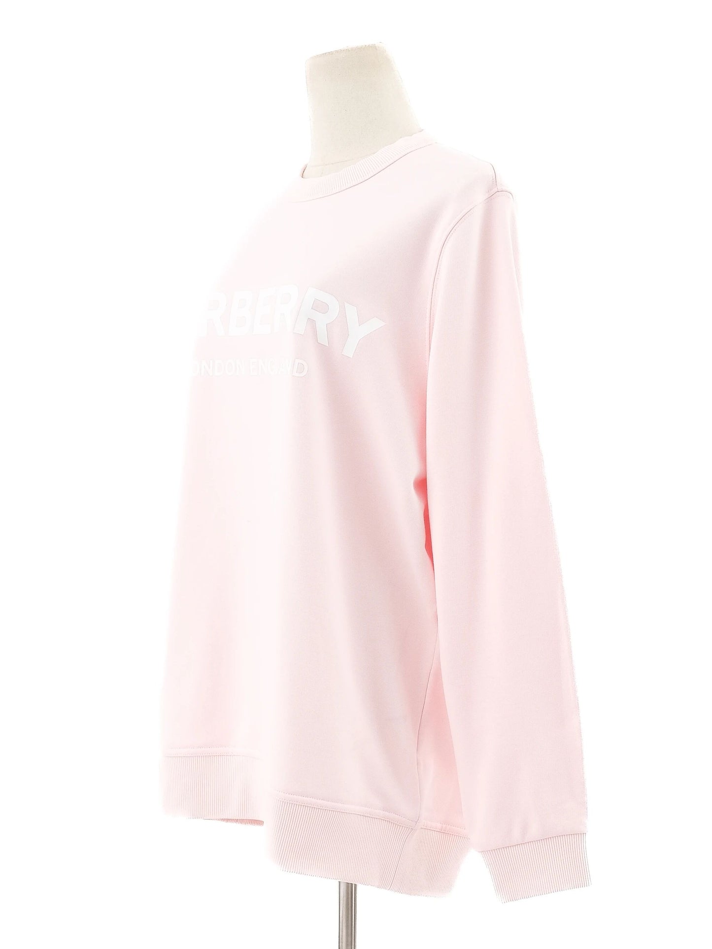 excellent burberry pink cotton sweatshirt size xl women