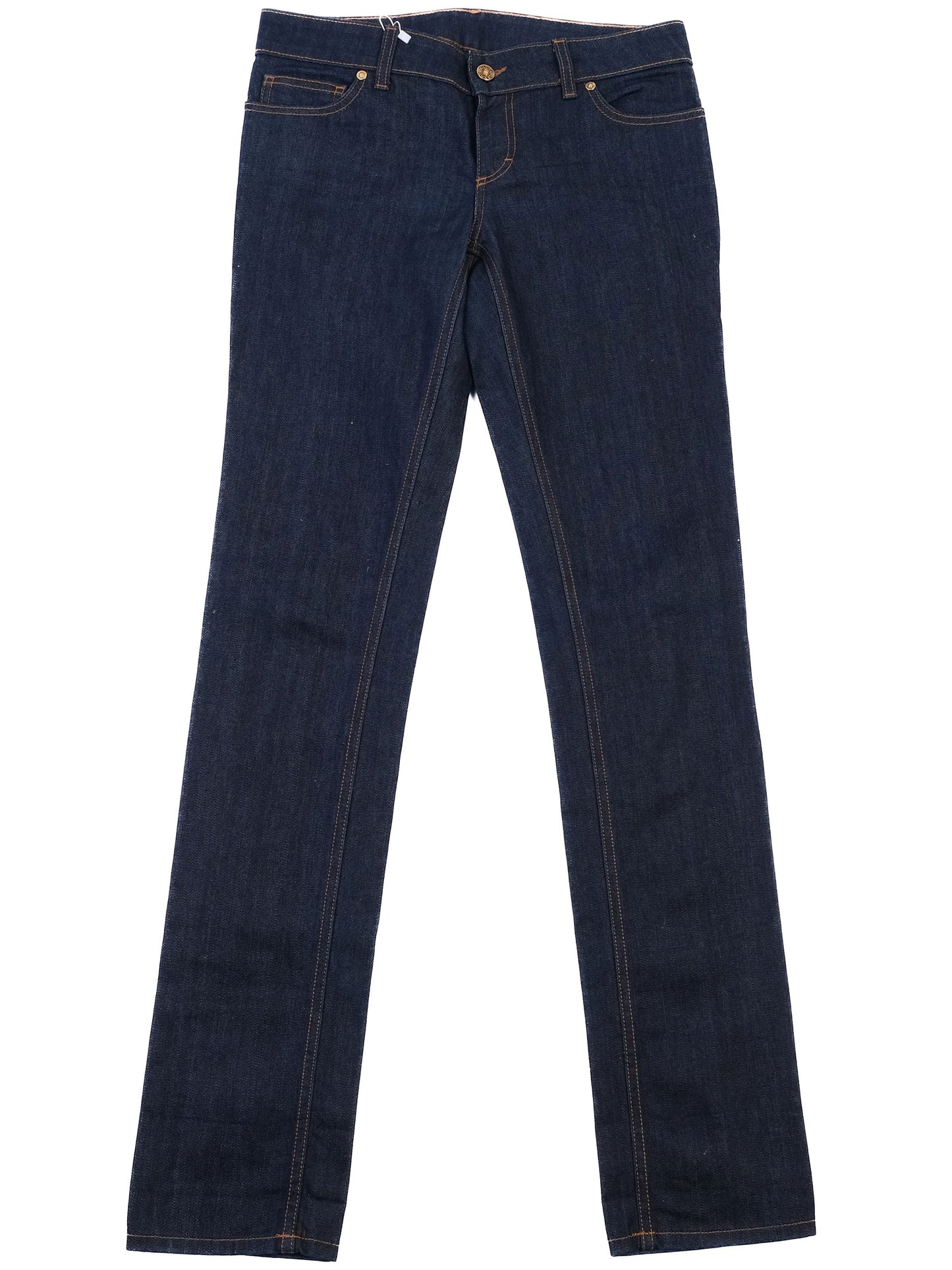 excellent gucci blue denim jeans women's size - made in italy