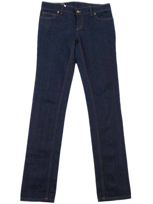 Excellent Gucci Blue Denim Jeans Women's Size - Made in Italy