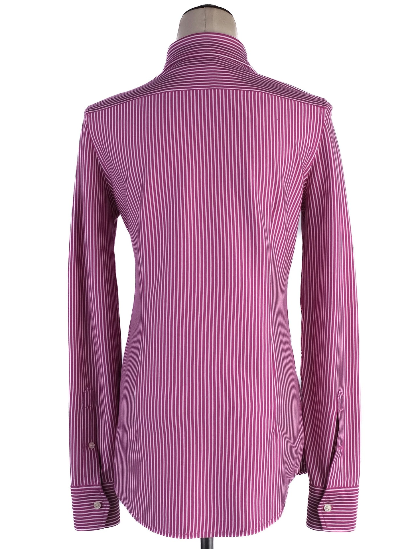 excellent polo ralph lauren pink striped cotton shirt size s