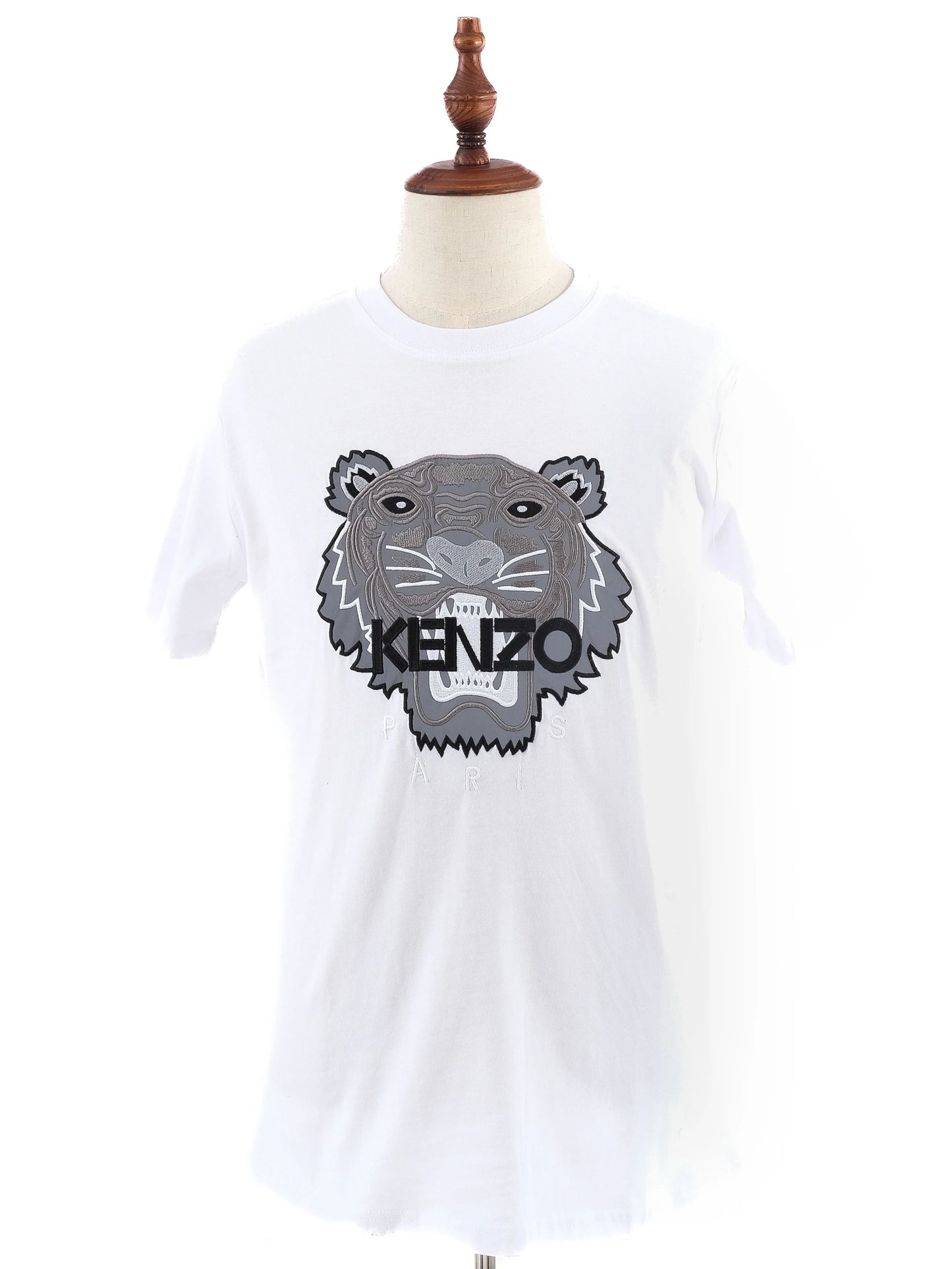 excellent kenzo white t-shirt men's m cotton graphic tiger design