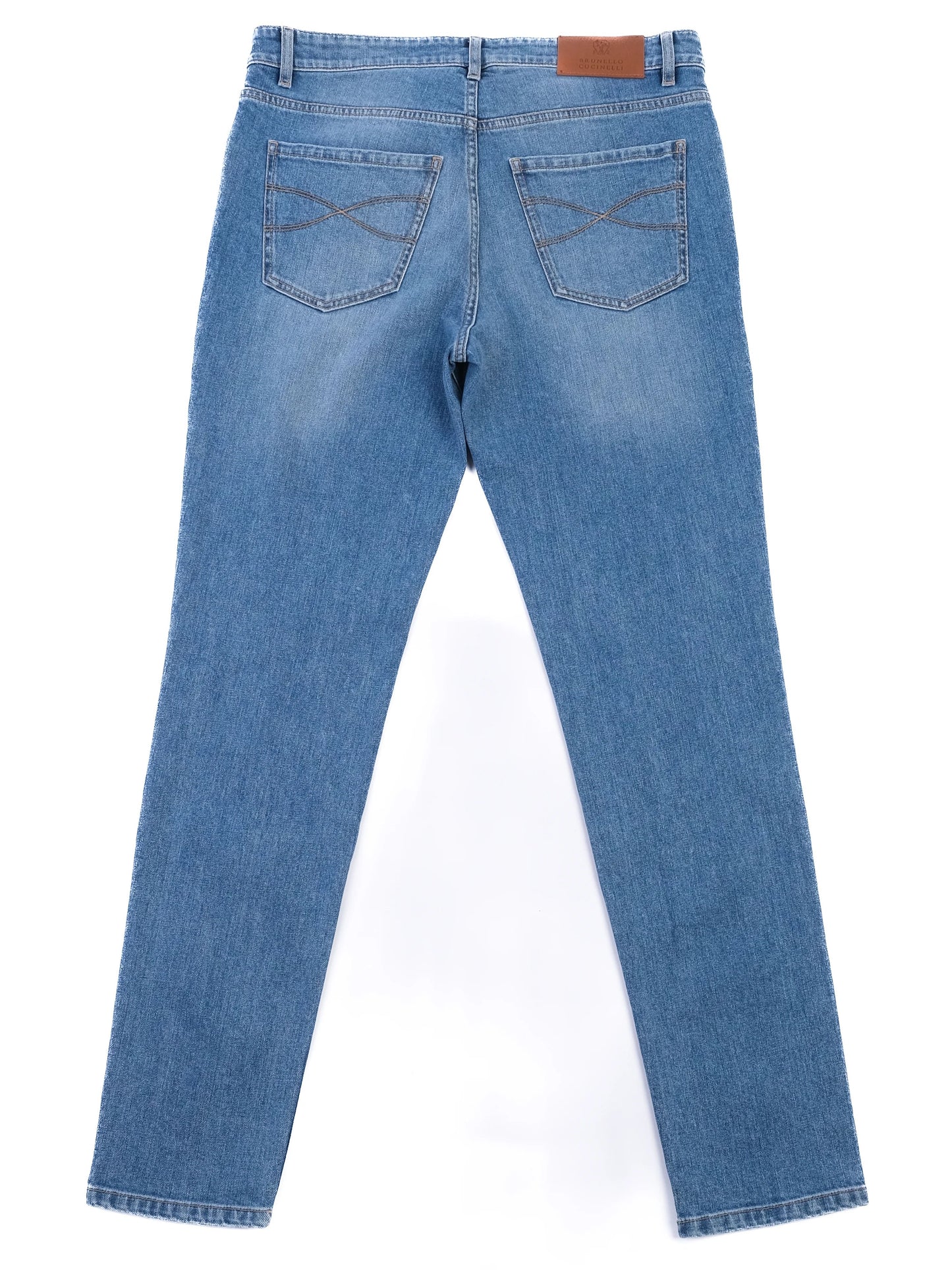 new brunello cucinelli blue cotton jeans women size n/a