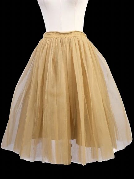 excellent au jour le jour yellow nylon tulle skirt made in italy