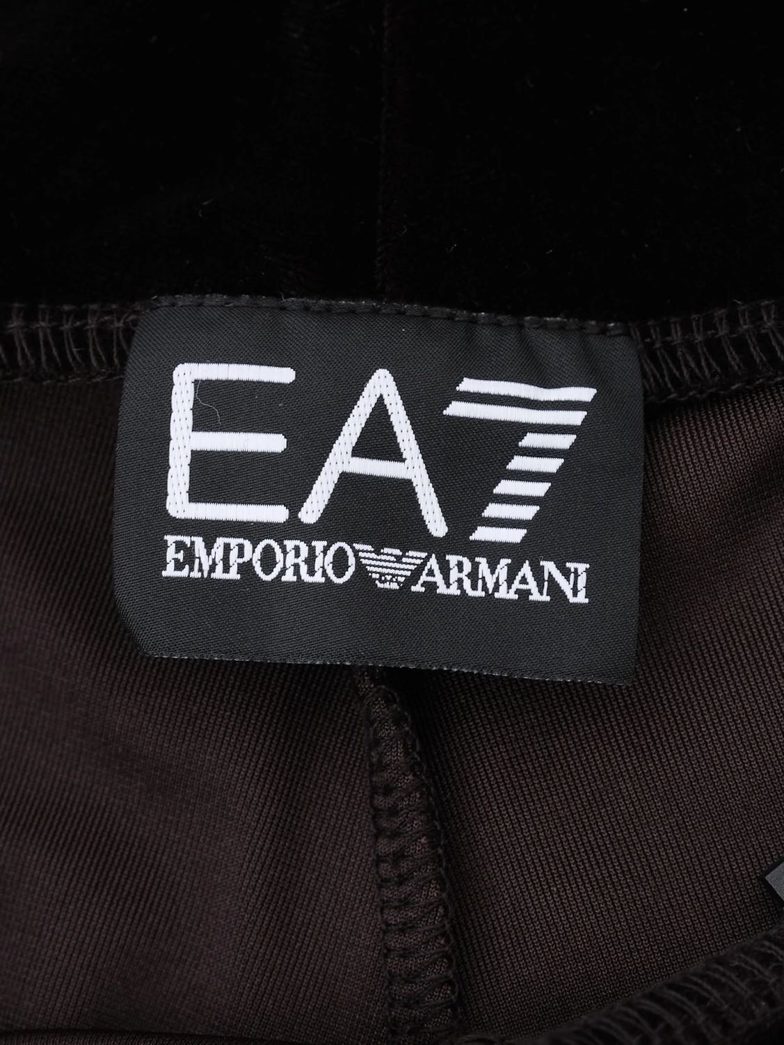 new emporio armani black hooded zip-up coat size xl