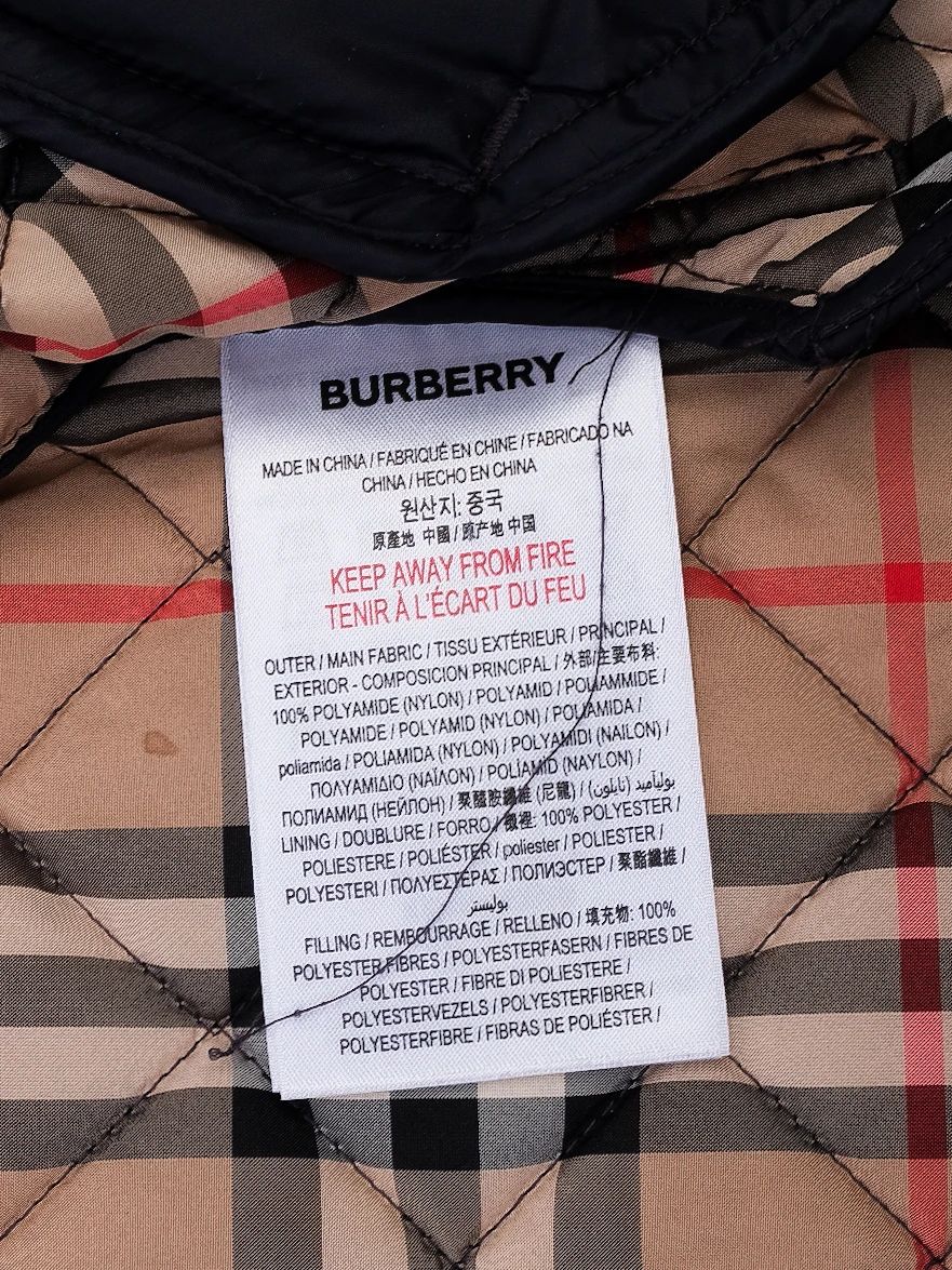 new burberry quilted jacket blue nylon size 1 for kids