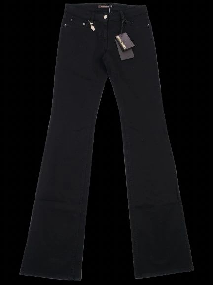 new roberto cavalli black elastane jeans size m