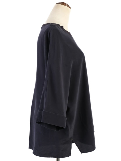 Excellent Joseph Blue Silk Top Size M with Three-Quarter Sleeves