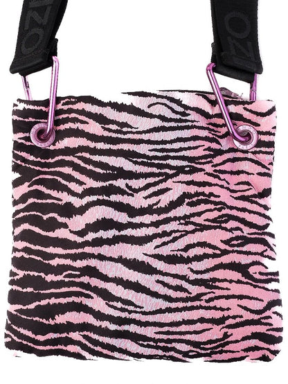 Excellent Kenzo & H&M Pink Black Tiger Print Bag with Embroidered Strap
