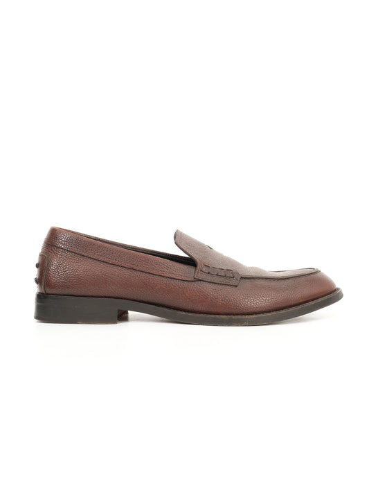 Excellent Tod's Leather Loafers in Orange Size 45 for Men