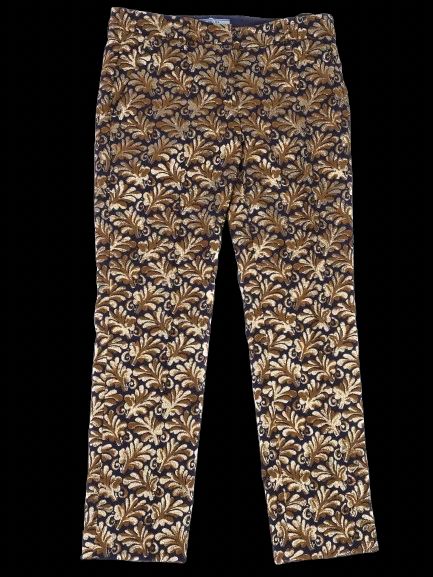 excellent prada floral patterned silk pants size 40 made in italy