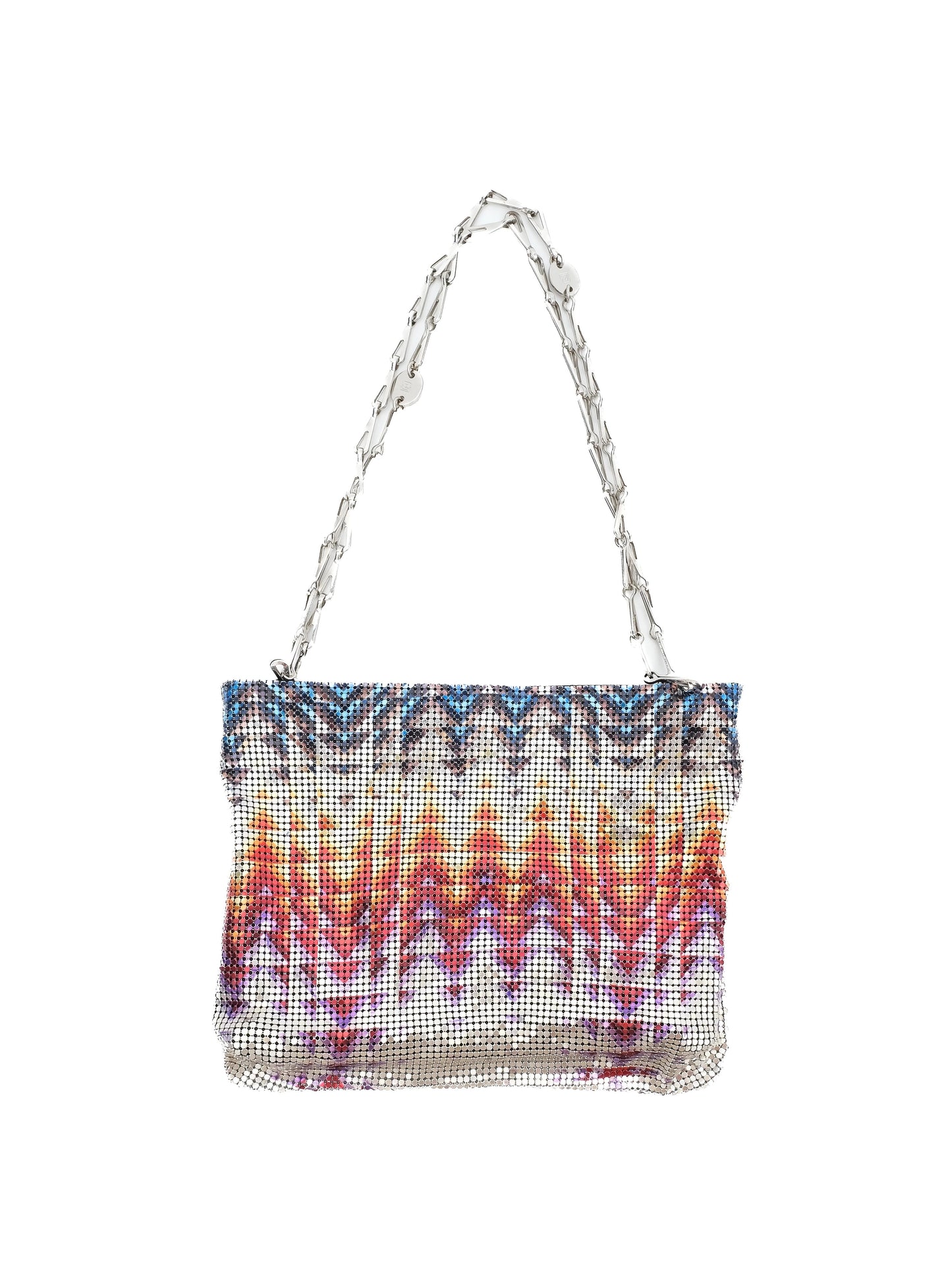 excellent paco rabanne metallic mesh handbag combined colors
