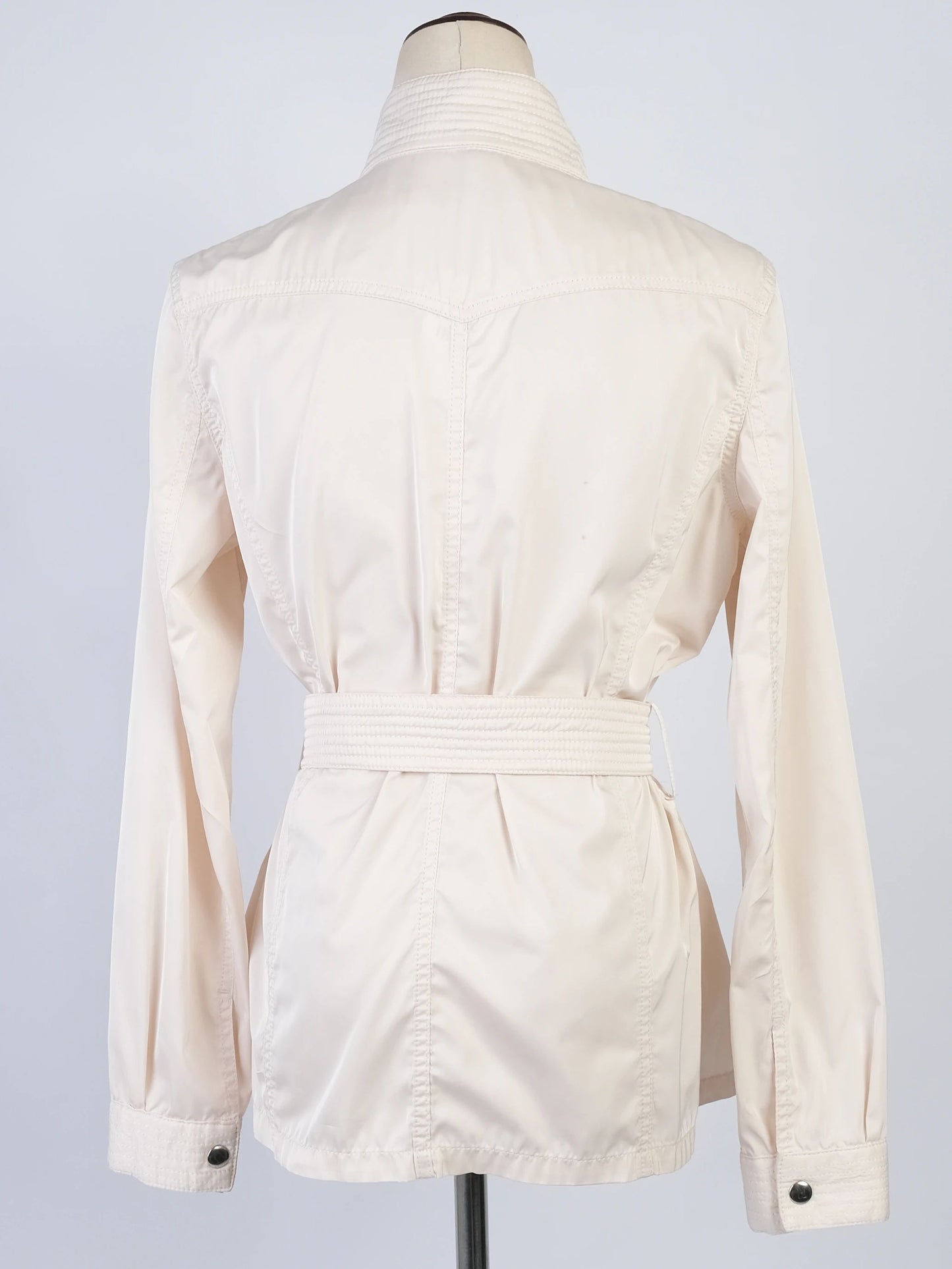 excellent red valentino cream jacket women's size - stylish belted design