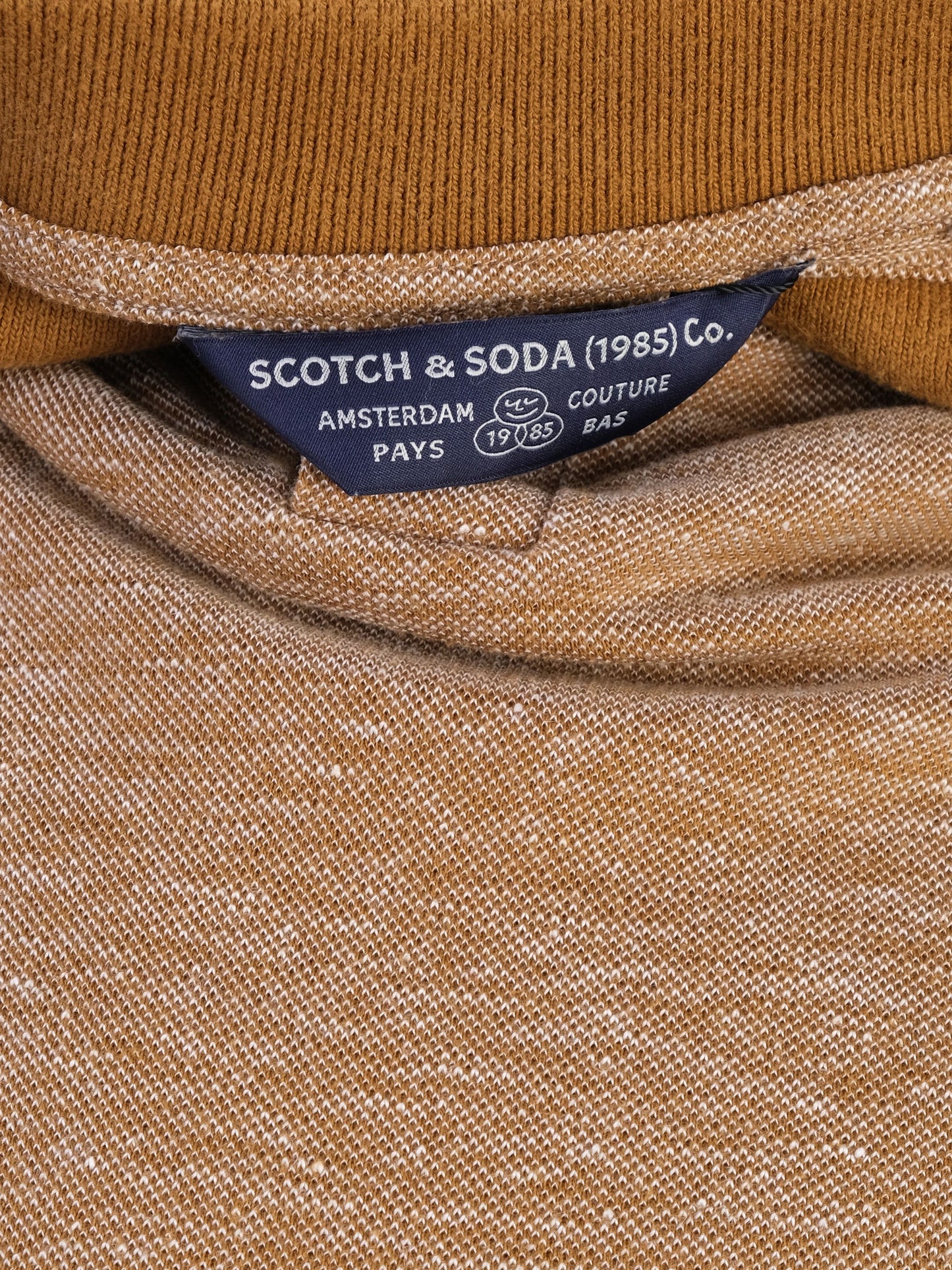 excellent scotch&soda orange cotton polo shirt size xl