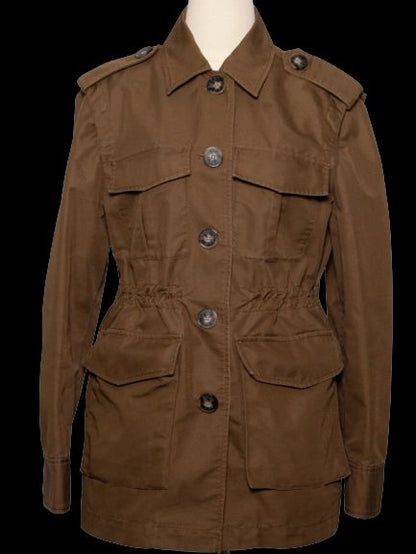 Excellent MaxCo Green Cotton Military Jacket Size M