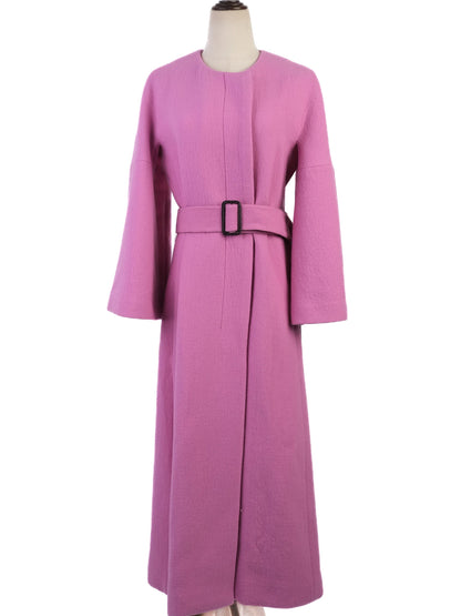 NEW Mantu Pink Wool Coat with Belt Size M