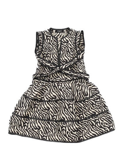 Excellent Dsquared2 Sleeveless Dress Zebra Print Size S Made in Italy