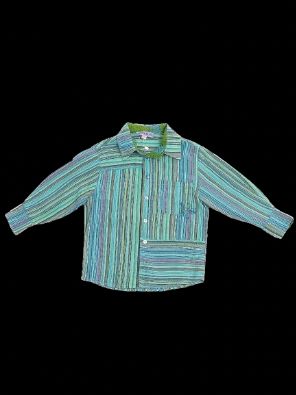 Excellent Kenzo Striped Long-Sleeve Shirt Kids Size 3 Cotton