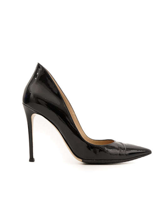 Gianvito Rossi Black Stiletto Heels 36.5 Excellent Condition