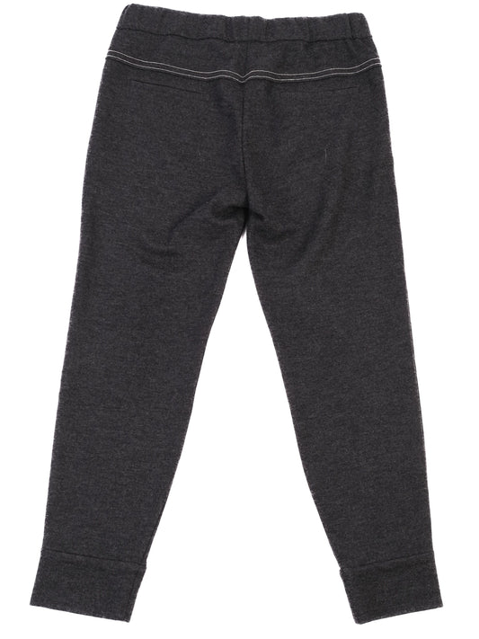NEW Brunello Cucinelli Gray Cashmere Pants Size S with Drawstring