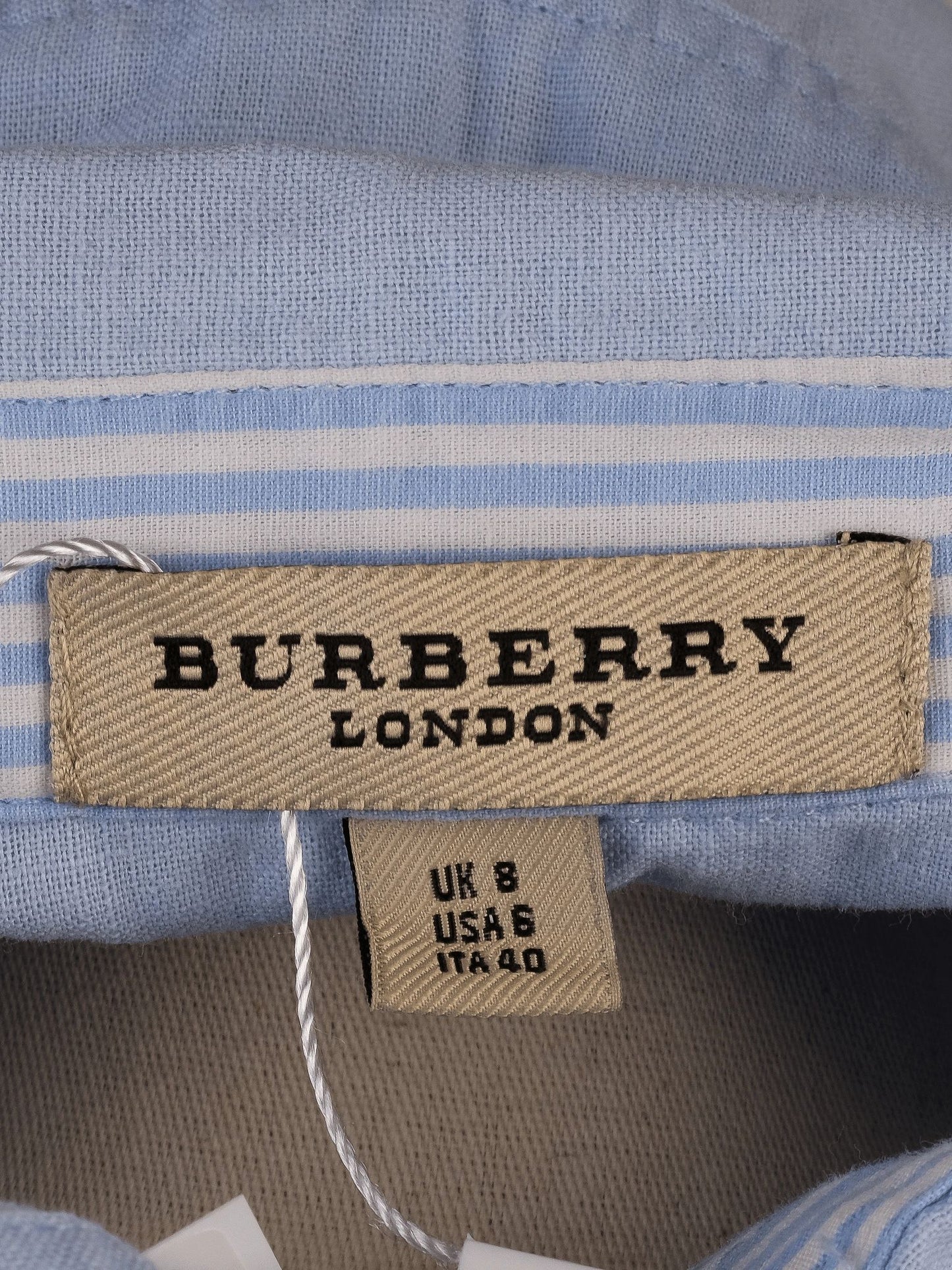 average burberry london light blue shirt dress size s