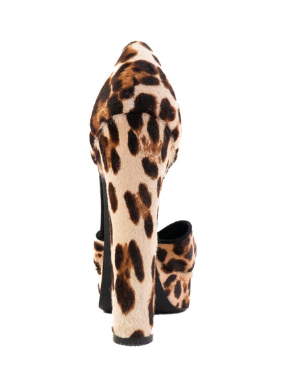Excellent Dolce Gabbana Leopard Print High-Heeled Platform Shoes Size 39