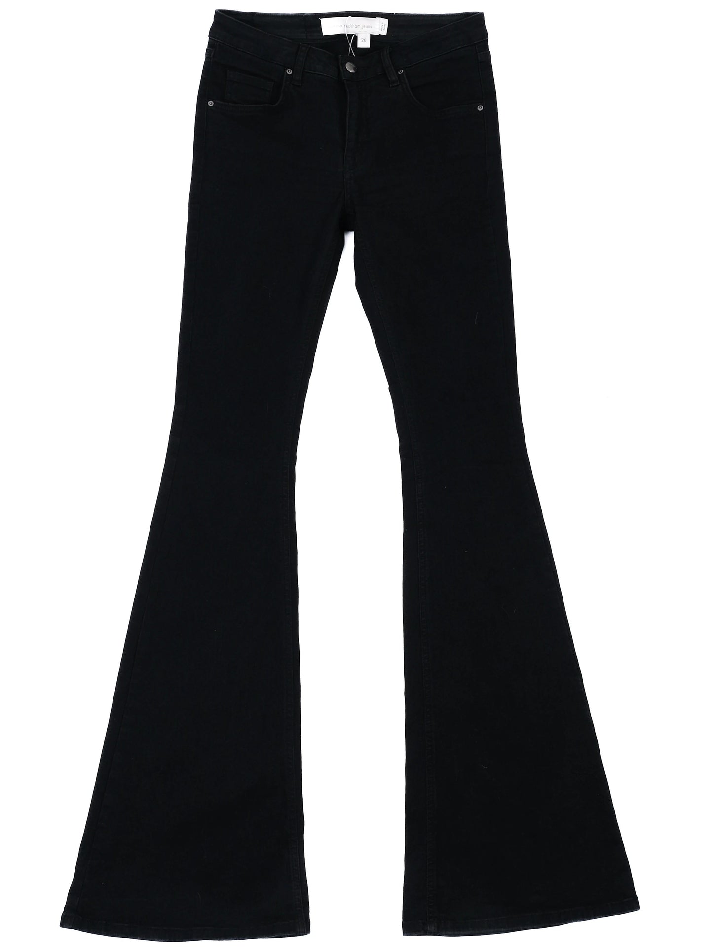 excellent victoria beckham black flared jeans size s 26