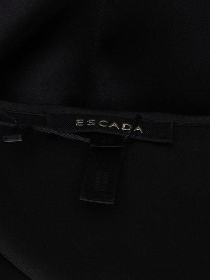 Excellent Escada Black Silk Sleeveless Blouse Size M