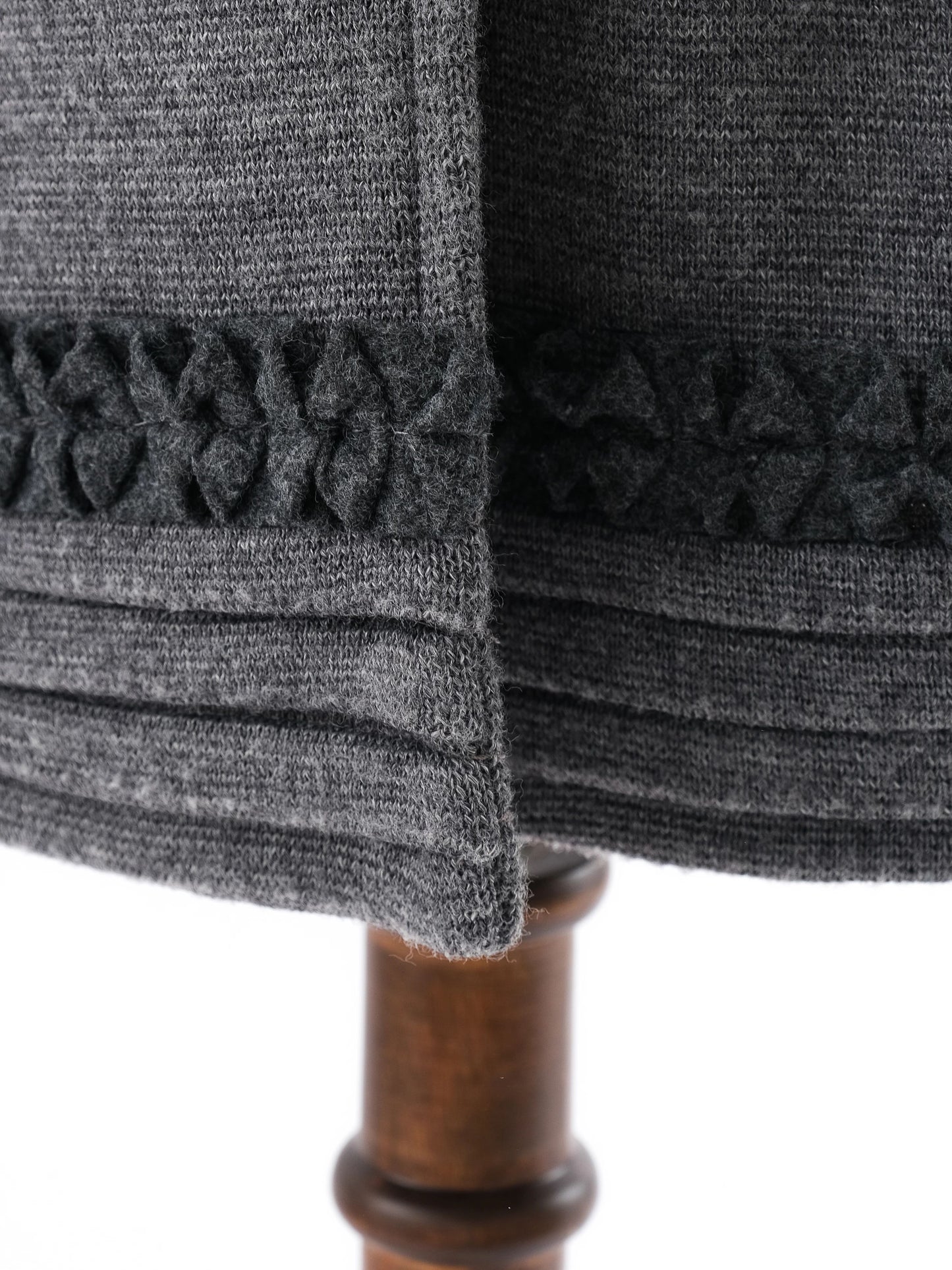 excellent class roberto cavalli gray wool women's coat with decorative trim