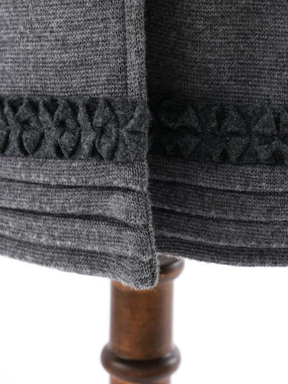 Excellent Class Roberto Cavalli Gray Wool Women's Coat with Decorative Trim