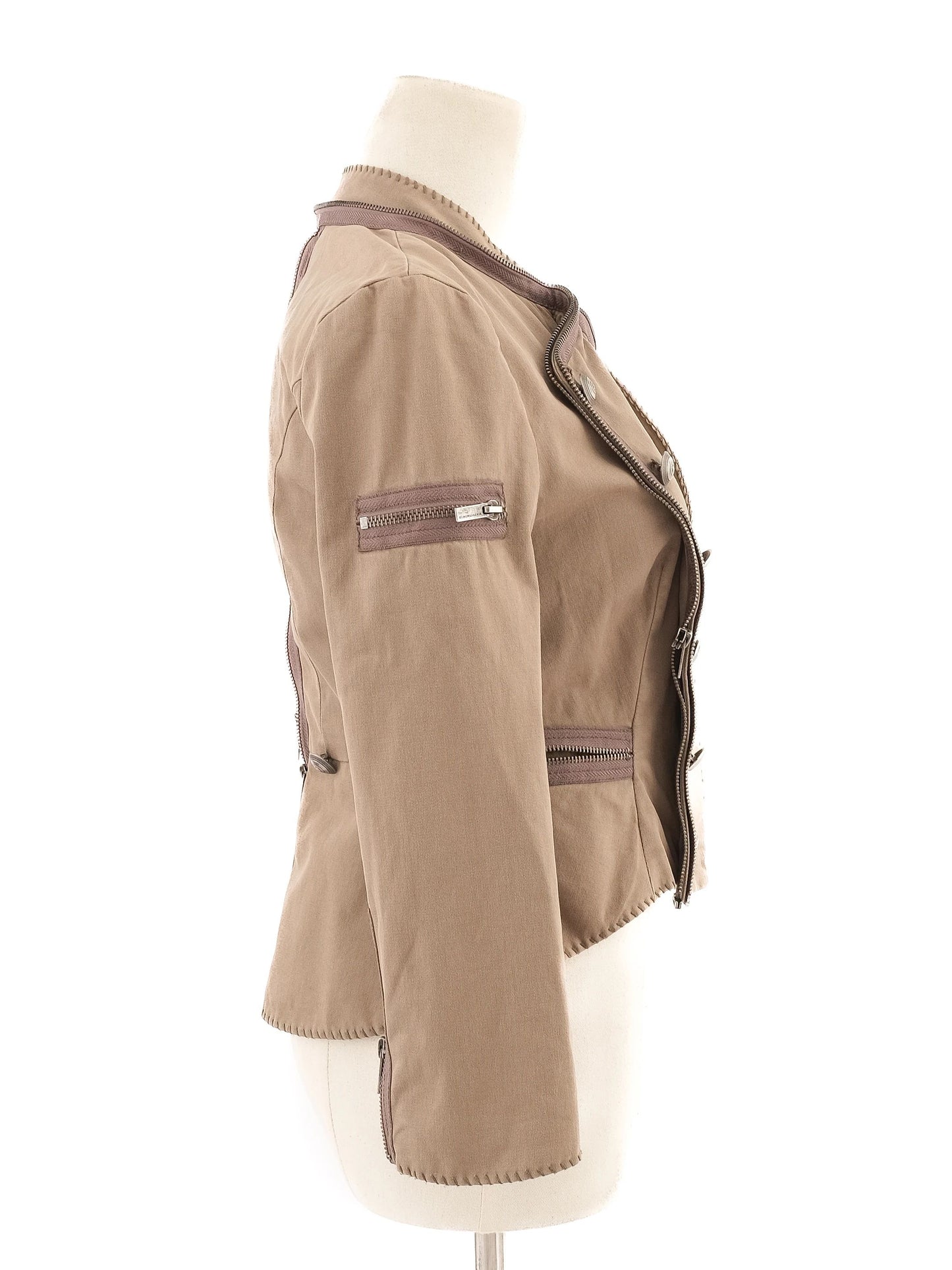 excellent bcbgmaxazria green military jacket size xs
