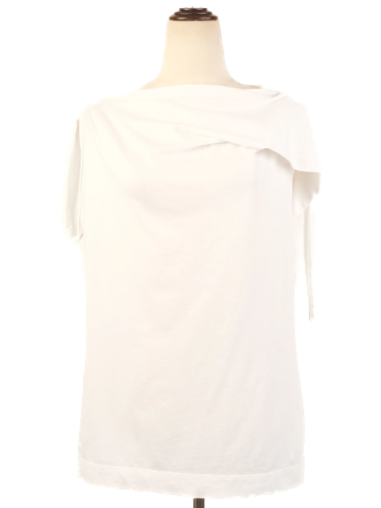 excellent dries van noten white sleeveless blouse size l