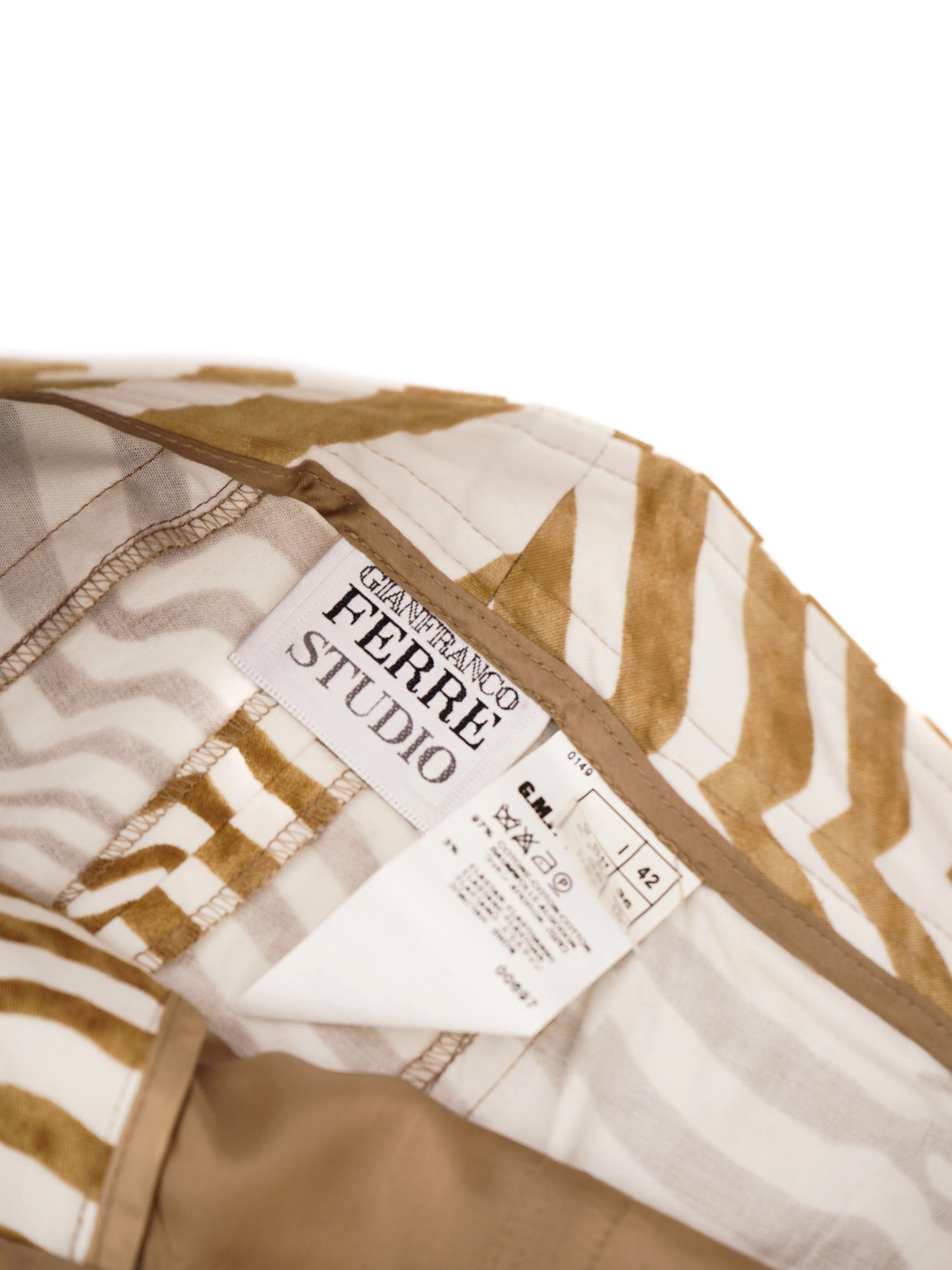 perfect gianfranco ferr� orange striped shirt size m women
