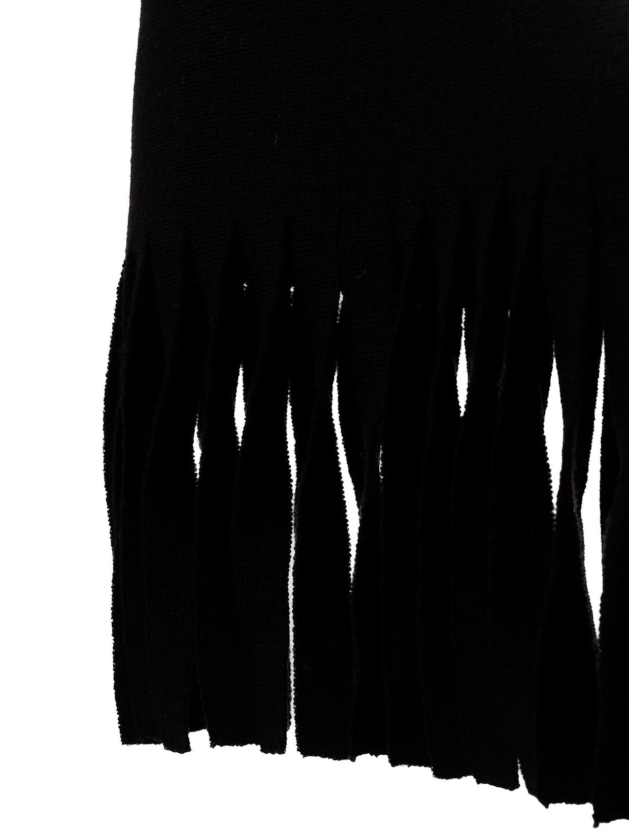 excellent blumarine black women's cardigan fringe detail size s
