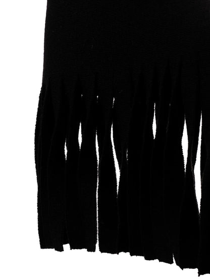 Excellent Blumarine Black Women's Cardigan Fringe Detail Size S