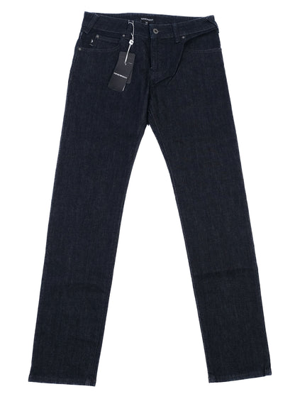 NEW Emporio Armani Dark Blue Cotton Jeans Size 14 Women's