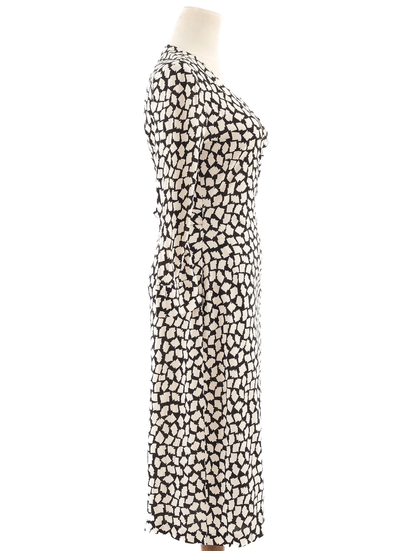excellent diane von furstenberg wrap dress s silk abstract pattern