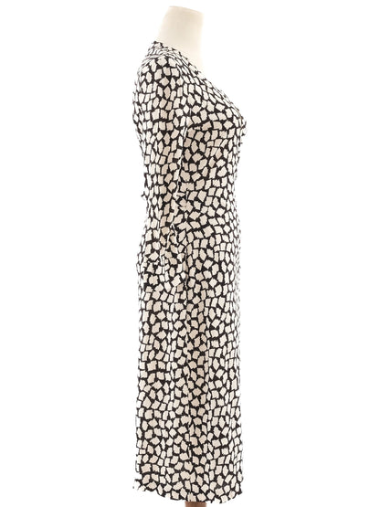Excellent Diane von Furstenberg Wrap Dress S Silk Abstract Pattern