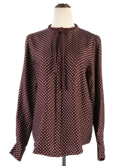 Excellent Chloe Purple Silk Blouse M with Tie Detail