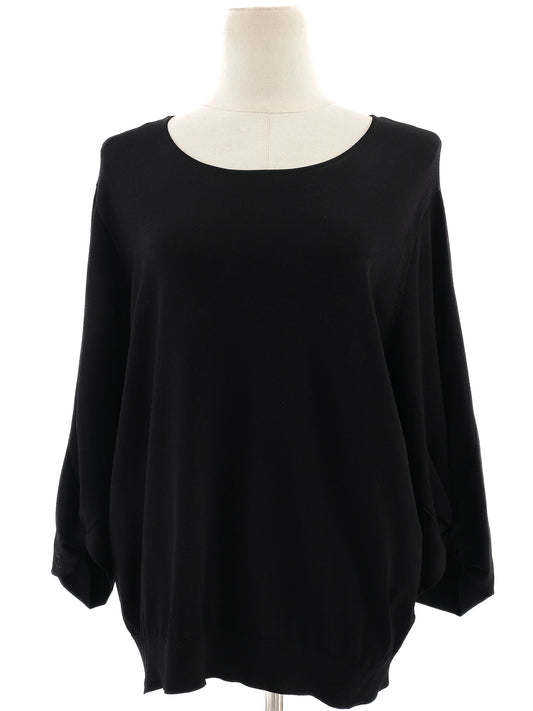 Excellent Cos Black Long Sleeve Blouse Size L Viscose