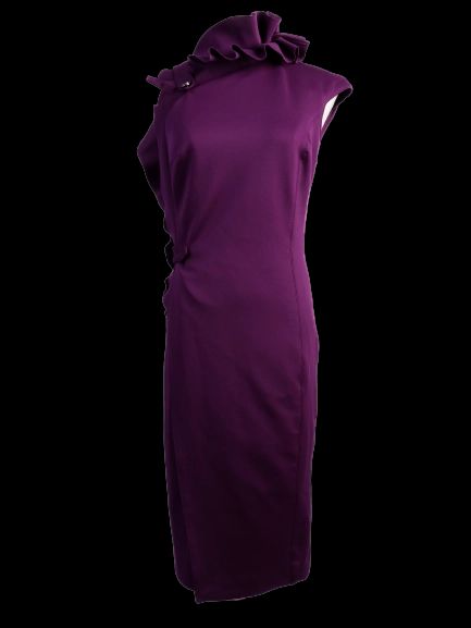 excellent class roberto cavalli purple sleeveless dress size xl