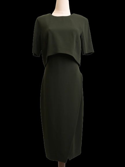 Sportmax Excellent Condition Green Viscose Dress Size M