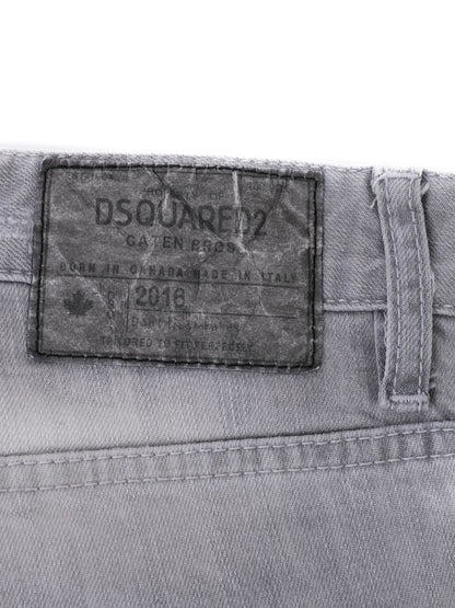Excellent Dsquared2 Gray Distressed Jeans Size S Made in Italy
