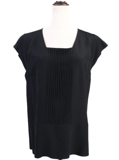 ETRO Women's Black Silk Sleeveless Blouse Size L Excellent Condition