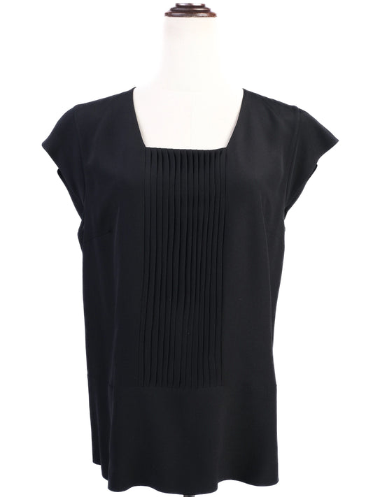 ETRO Women's Black Silk Sleeveless Blouse Size L Excellent Condition