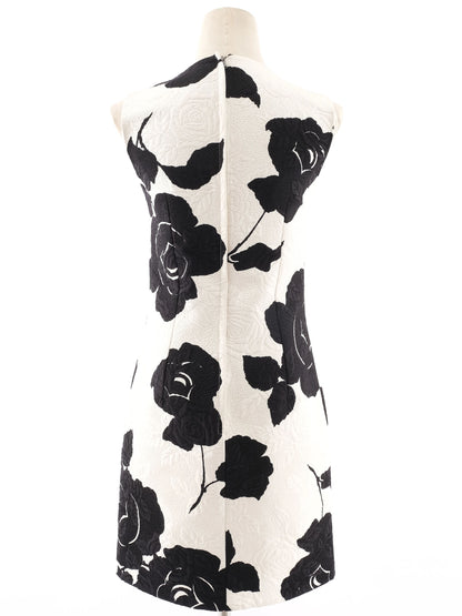 NEW Dolce Gabbana Sleeveless Floral Dress White Size S