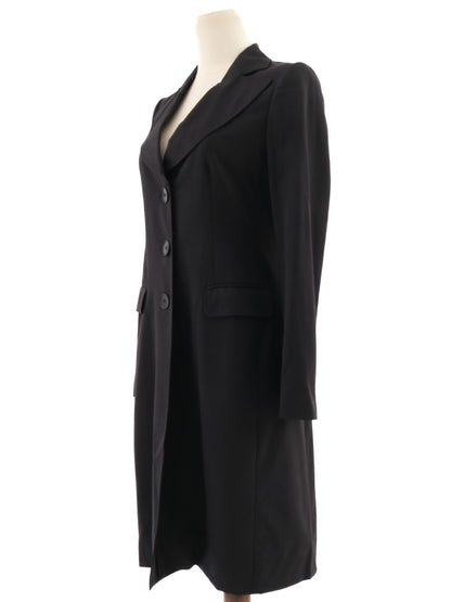Excellent Emporio Armani Black Wool WomenÕs Coat Size S